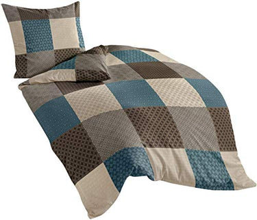 Bierbaum 6277_04 Feinbiber-Bettwäsche , Designed in Germany, 135 x 200 cm + 80 x 80 cm, mokka im Sale